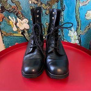 VTG 90s Block Heel Combat Boots